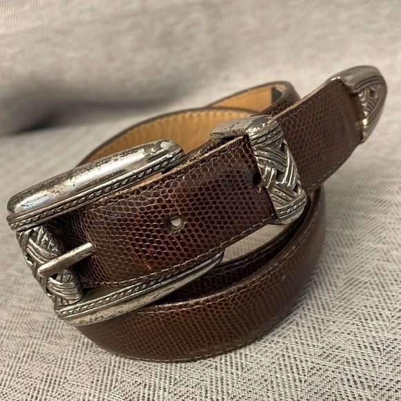 Brighton Exotic Reptile Skin Jean Belt - Picture 1 of 12